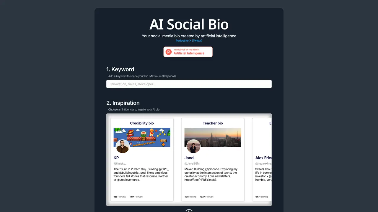 AI Social Bio featured image