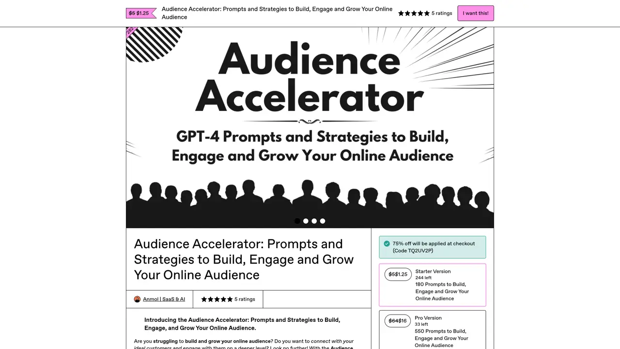 Audience Accelerator: GPT-4 Prompts featured image