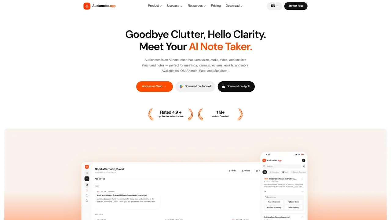 AudioNotes featured image