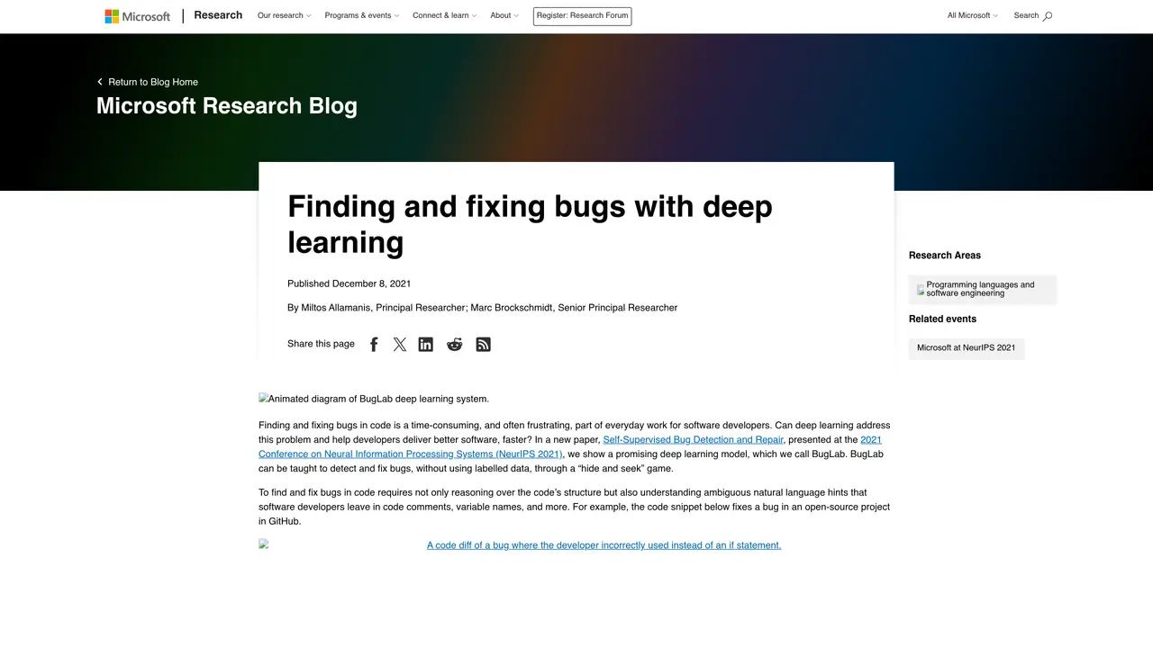 BugLab by Microsoft Research featured image