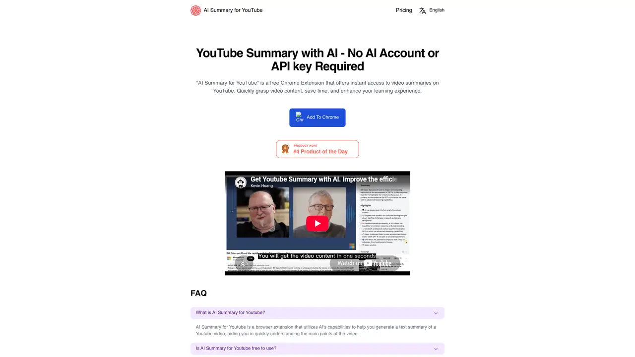 ChatGPT for YouTube featured image