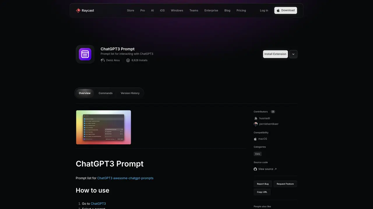ChatGPT Prompts for Raycast featured image