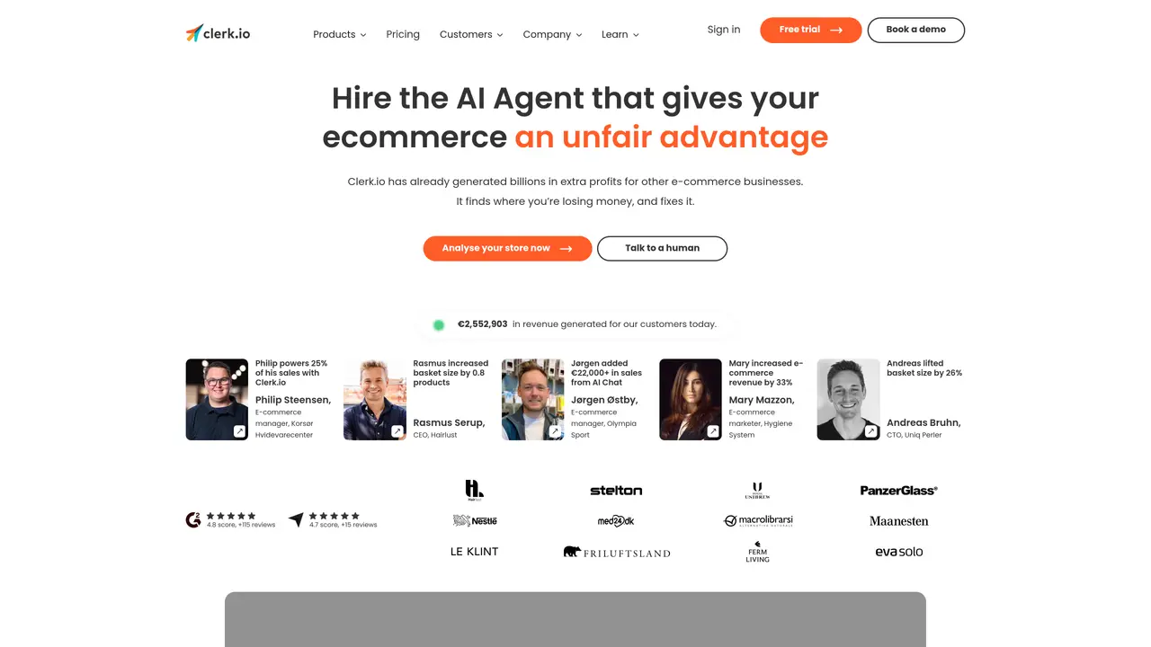 Clerk.io featured image