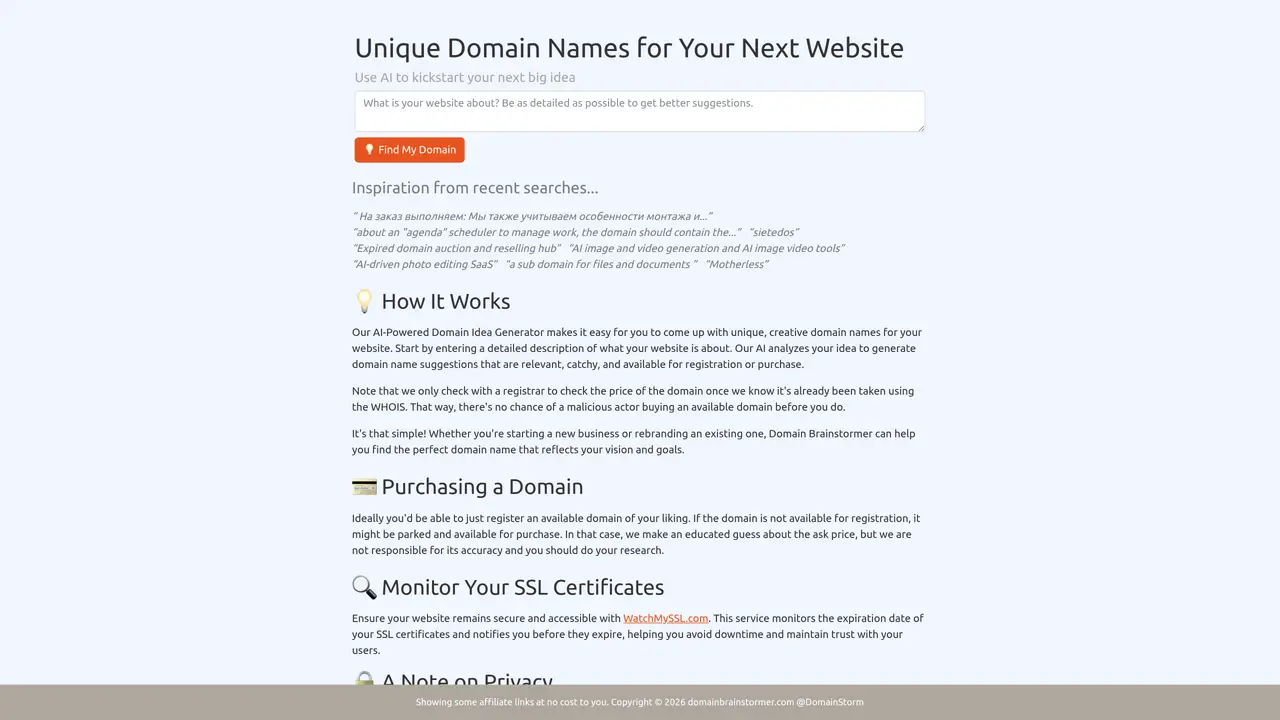 Domain Brainstormer featured image