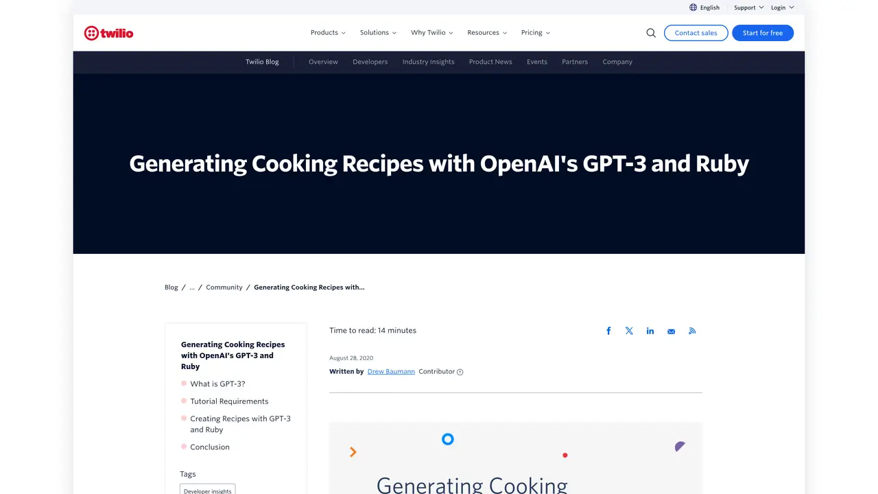 GPT-3 Recipe Builder featured image