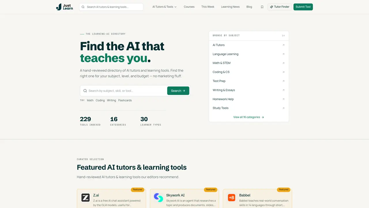 JustLearn featured image