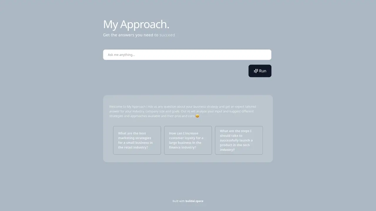 My Approach featured image