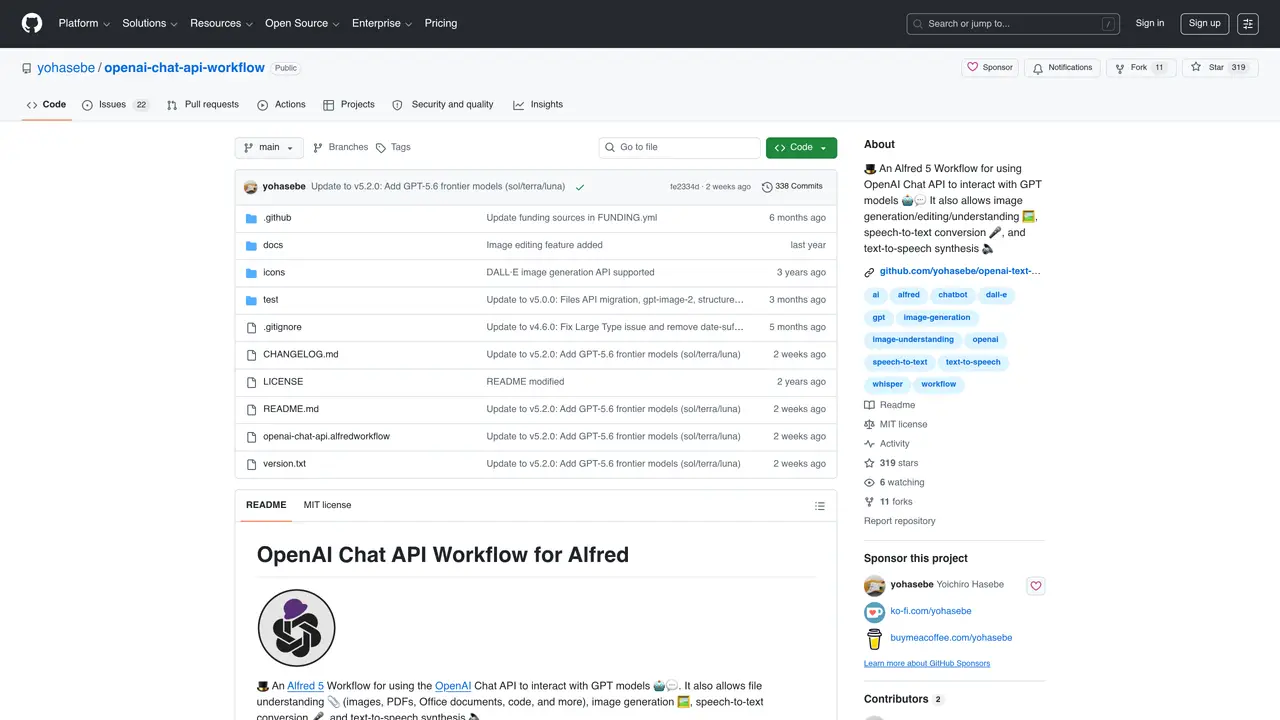 OpenAI for Alfred featured image