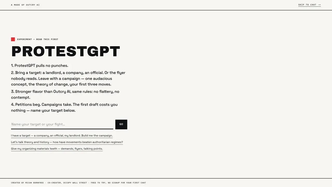 ProtestGPT featured image