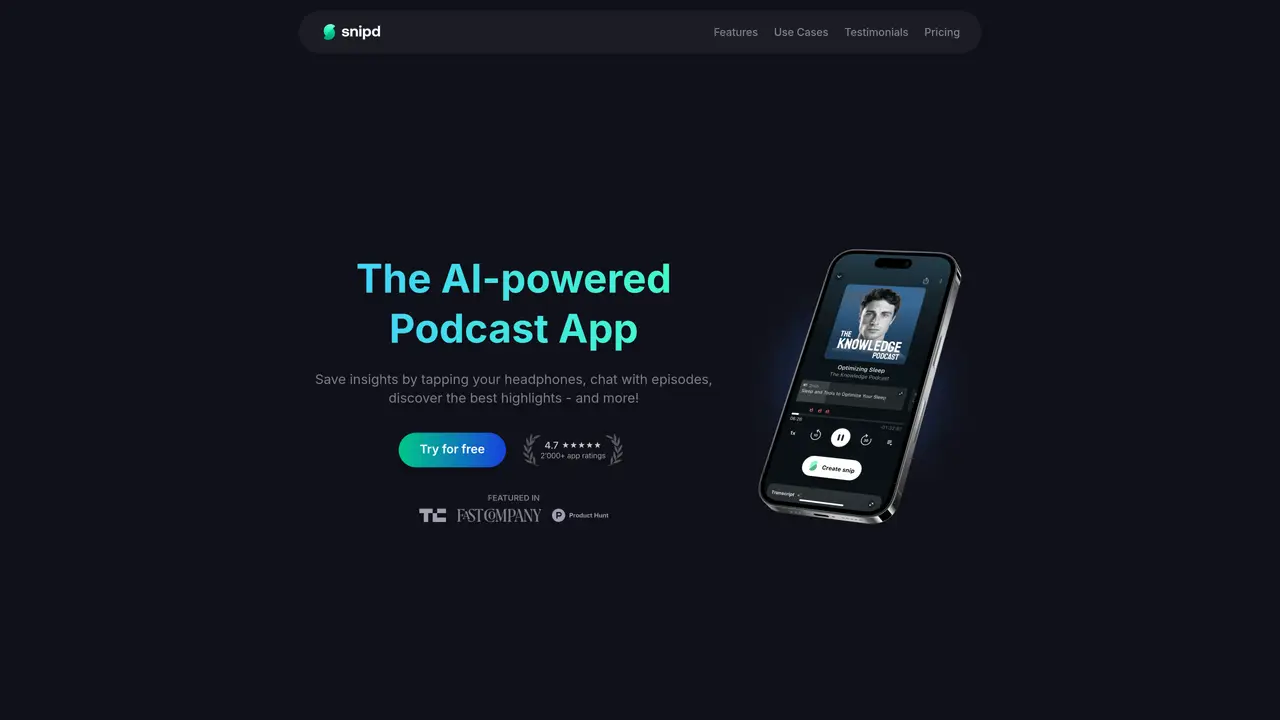 Snipd Podcast Summaries featured image