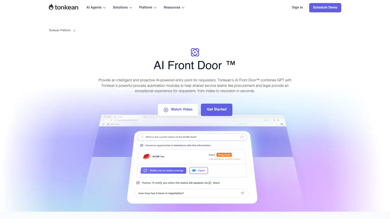 Tonkean AI Front Door featured image