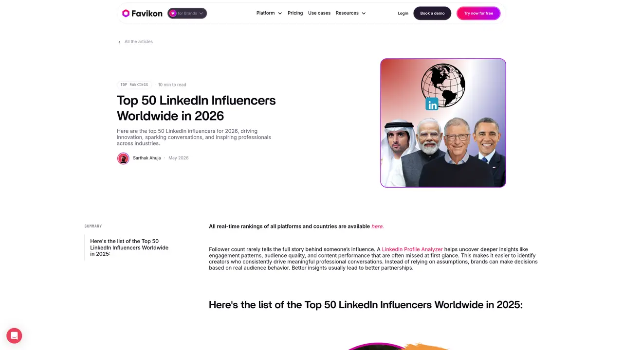 Top 200 Linkedin Creators Worldwide featured image