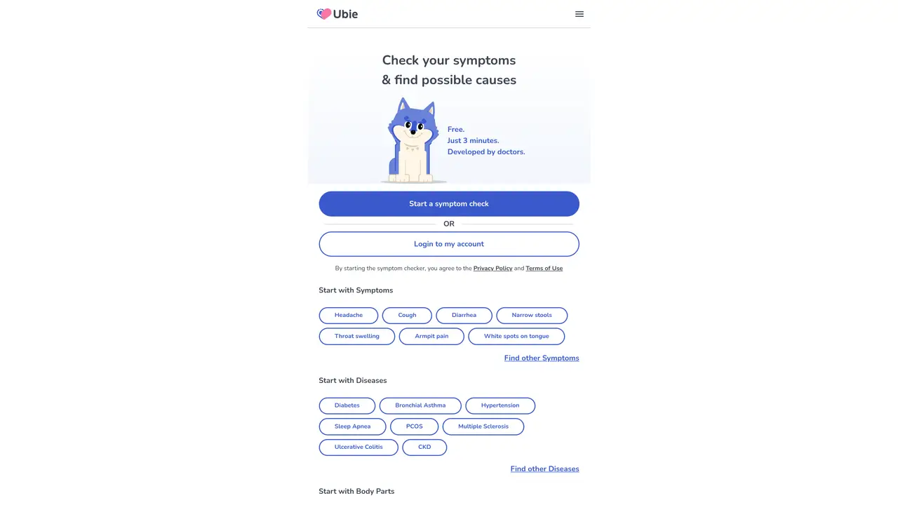 Ubie AI Symptom Checker featured image