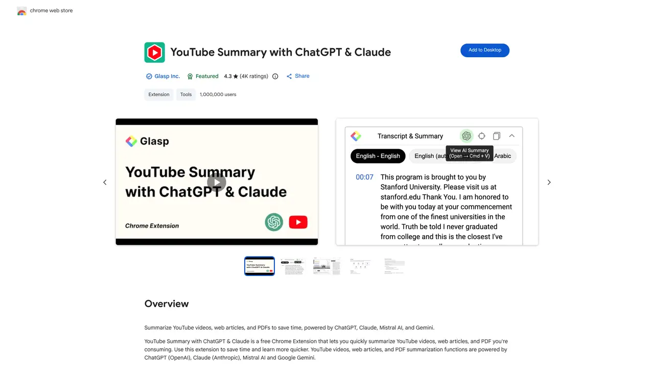 YouTube Summary with ChatGPT featured image