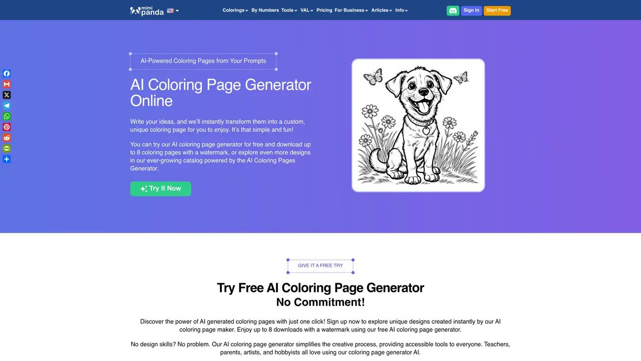 AI Coloring Page Generator Online featured image