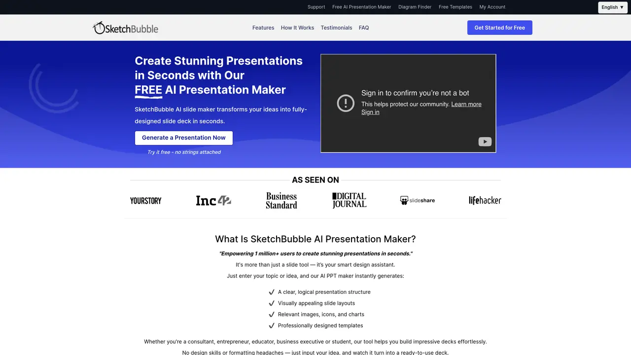 AI Presentation Maker by SketchBubble featured image