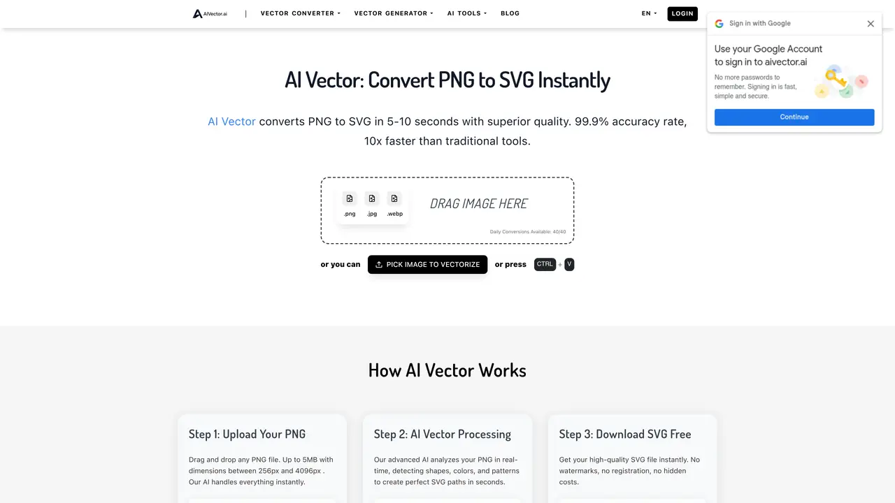 AI Vector – Convert PNG to SVG Instantly featured image