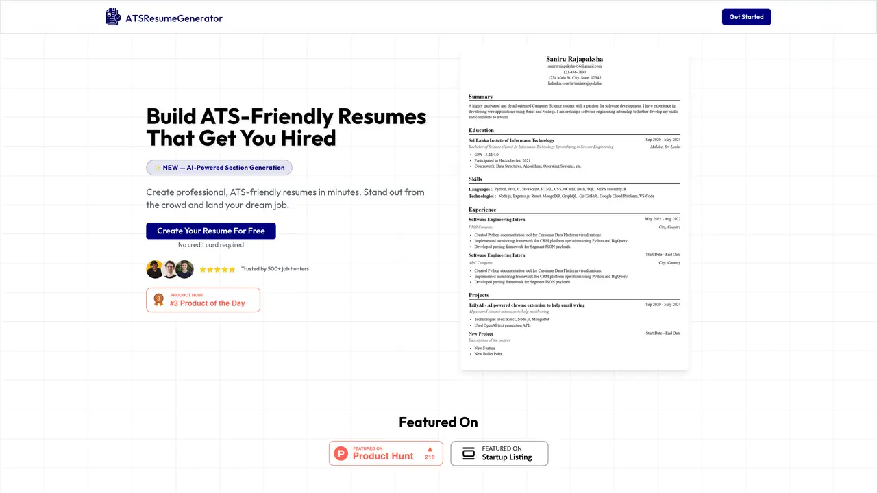 ATSResumeGenerator featured image