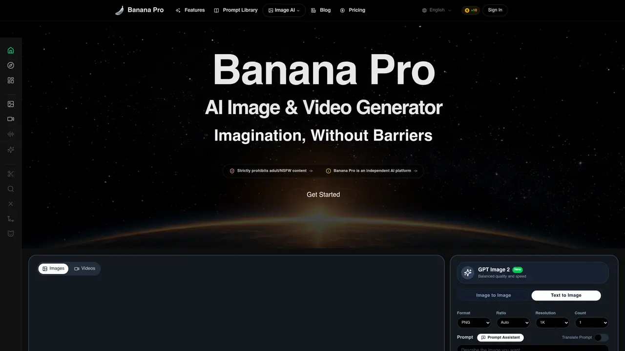 banana pro AI Image generator featured image
