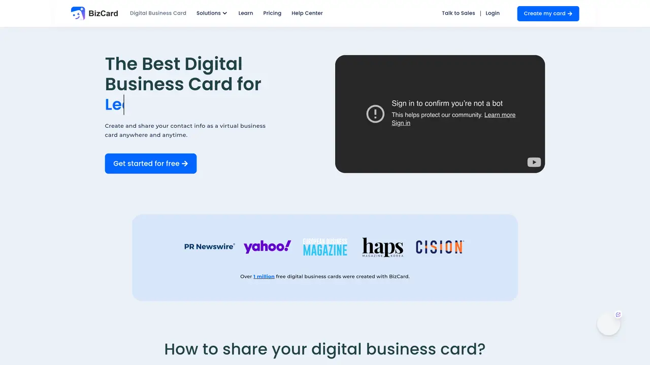 BizCard featured image
