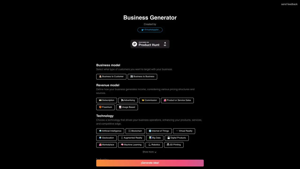 Business Idea Generator AI featured image