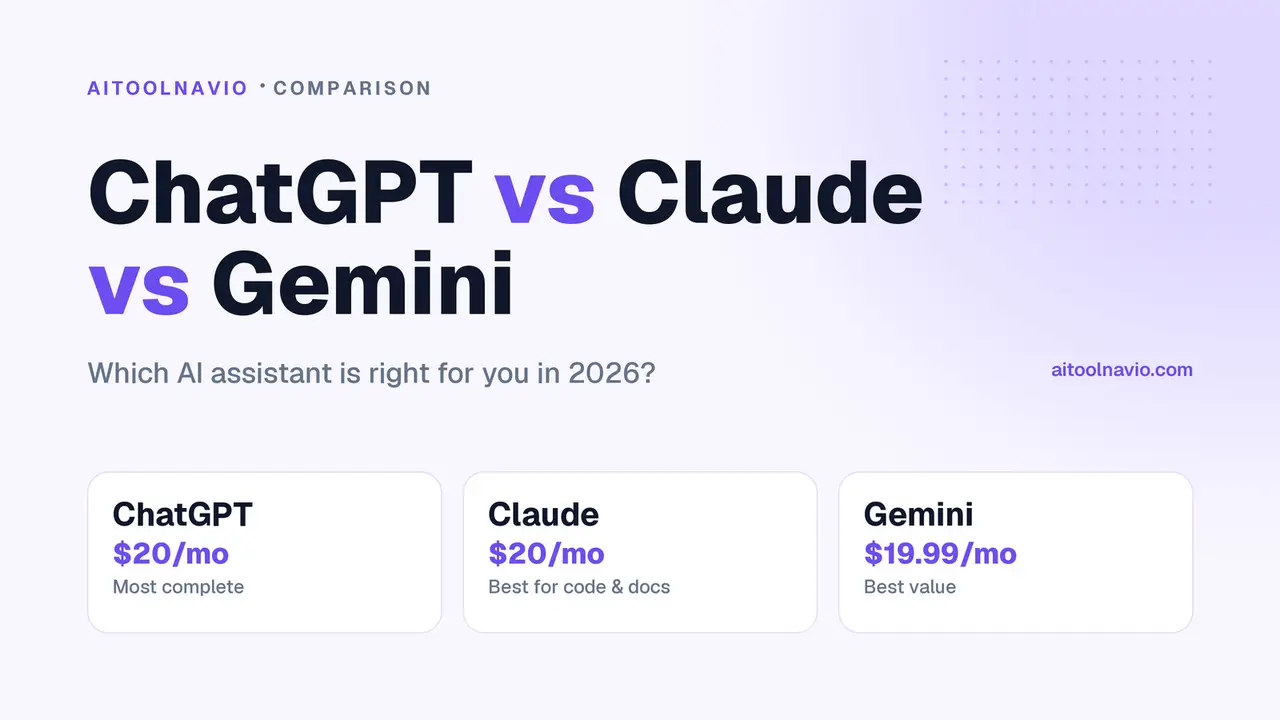 ChatGPT vs Claude vs Gemini: Which AI Assistant Is Right for You in 2026?