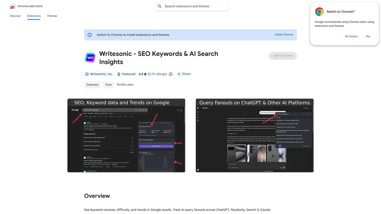 ChatSonic Chrome Extension featured image