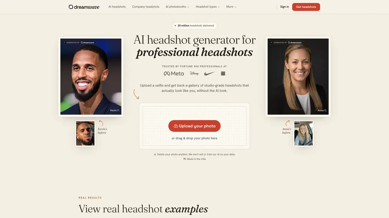 Dreamwave AI Headshot Generator featured image