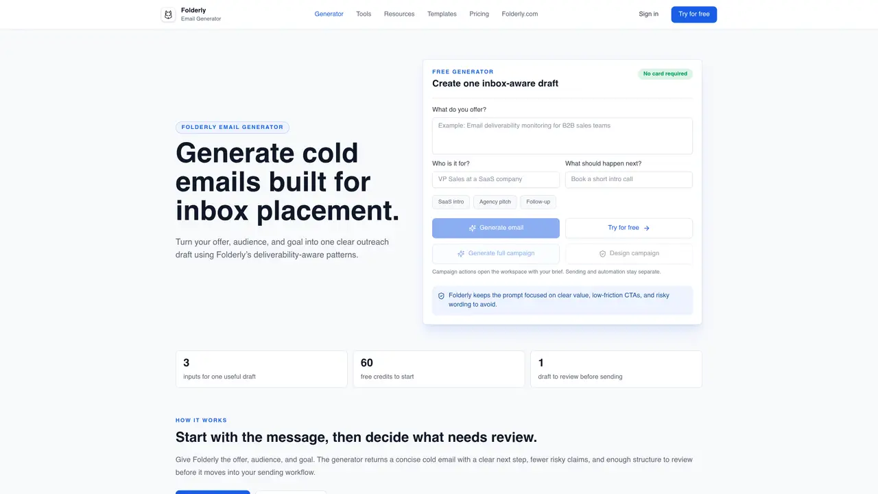 Folderly EmailGen AI featured image