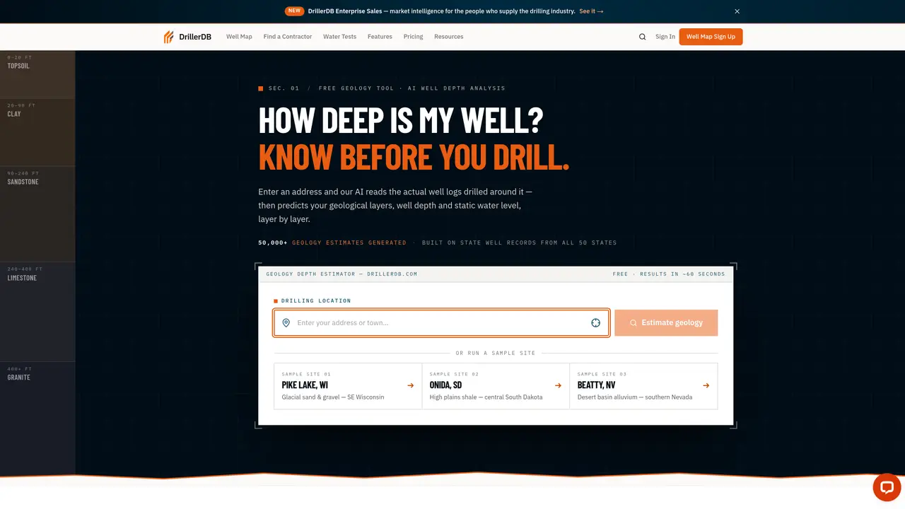 Geology Estimator – DrillerDB featured image