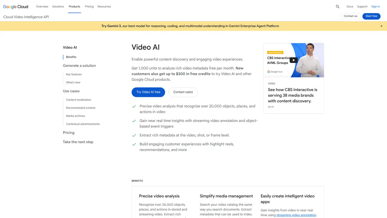 Google Cloud Video Intelligence API featured image