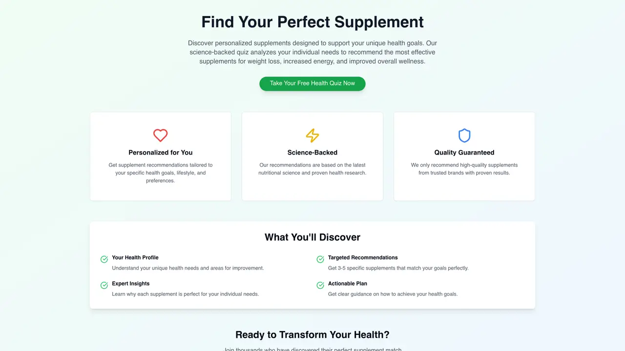 Health Supplement Personalizer featured image