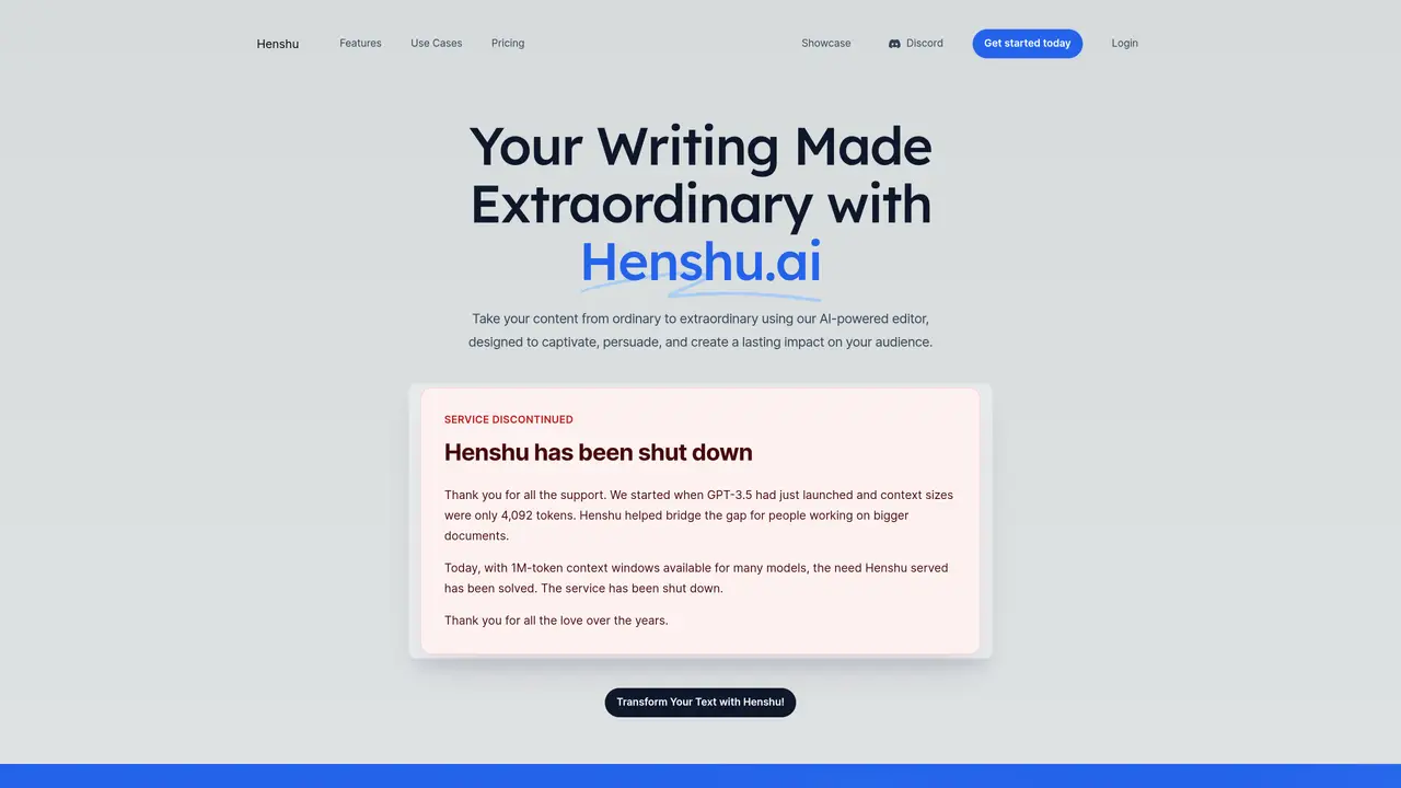 Henshu.ai featured image