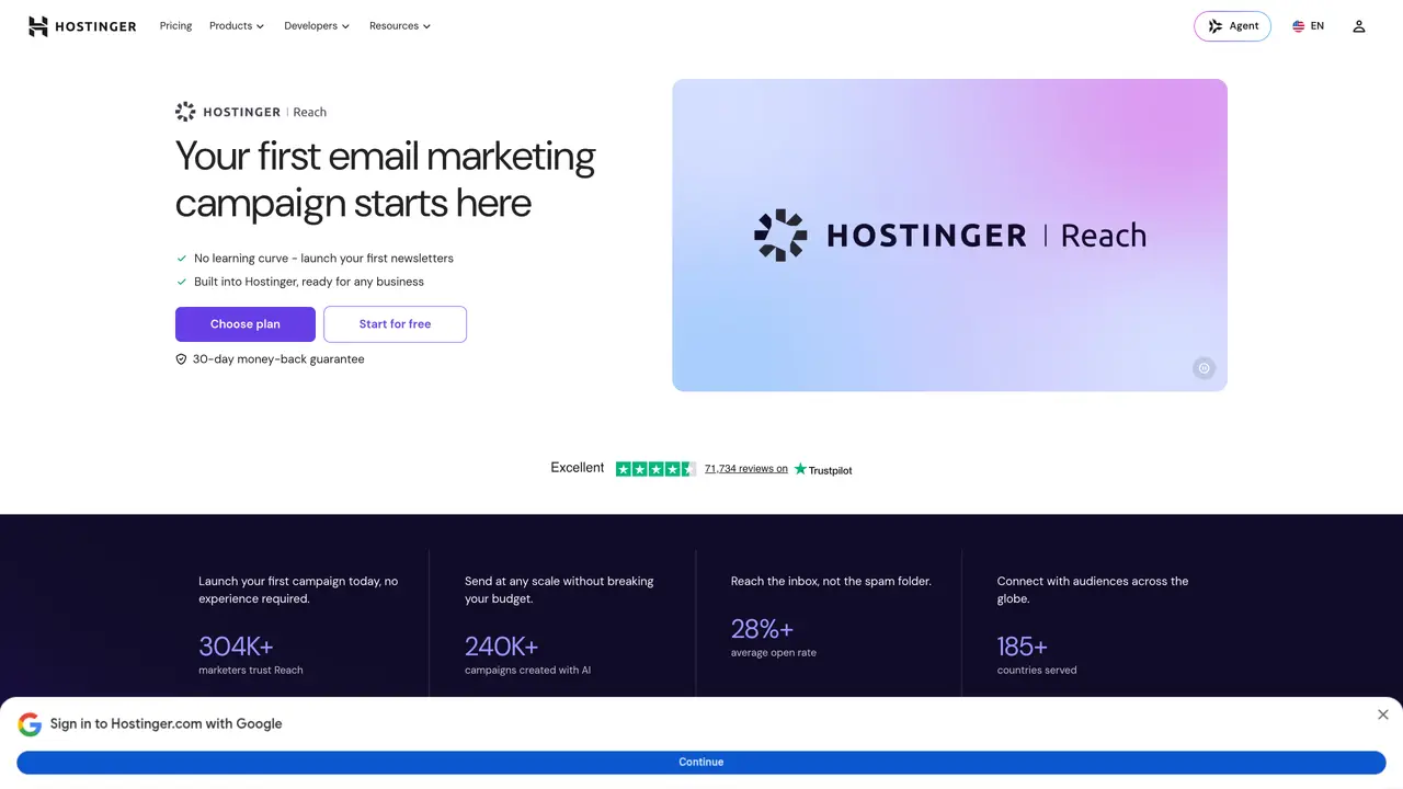 Hostinger Reach featured image