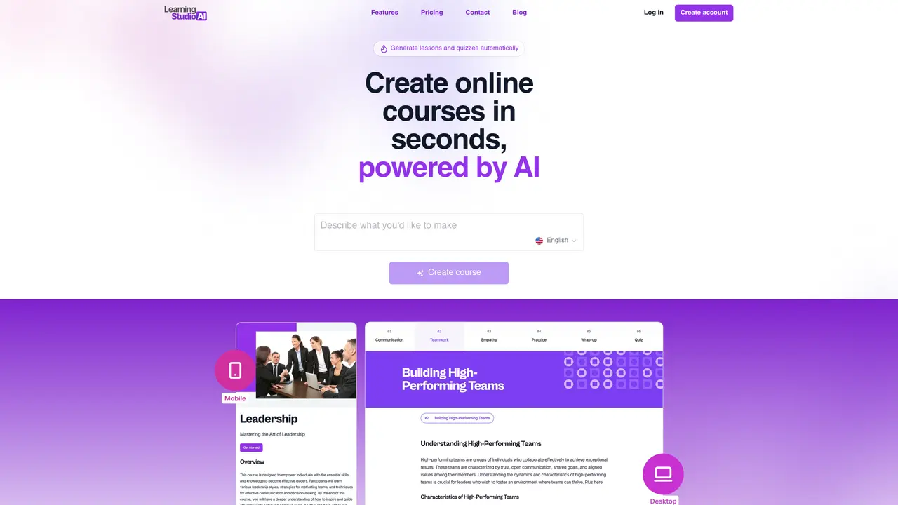 Learning Studio AI featured image