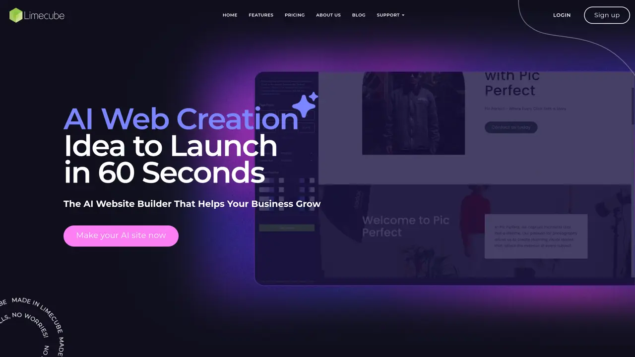 Limecube AI Website Builder featured image