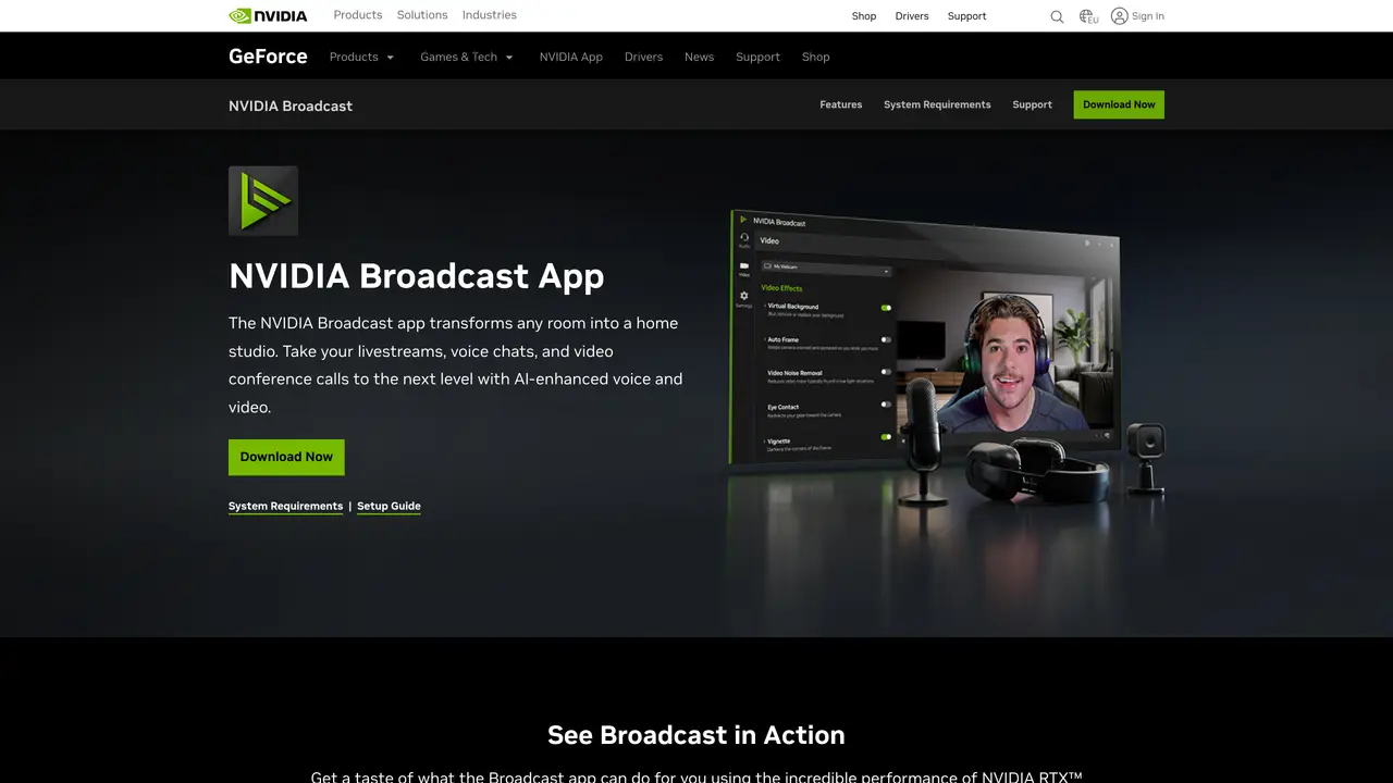 Nvidia Broadcast featured image