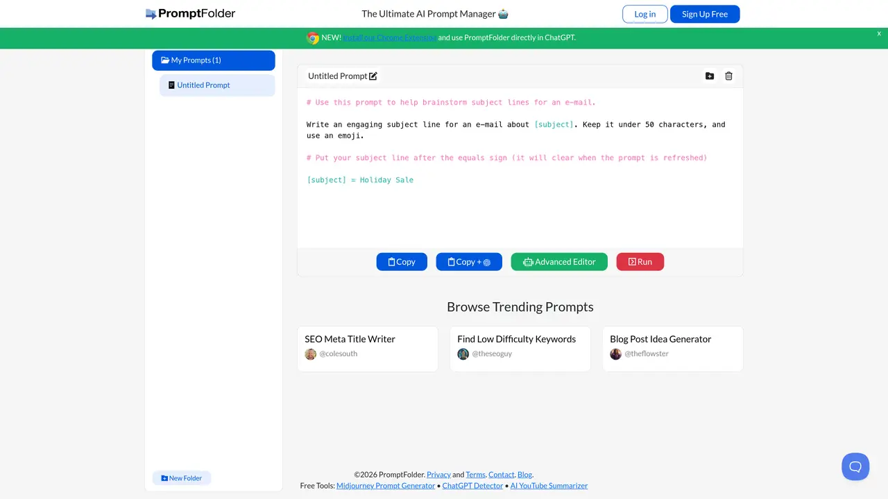 PromptFolder featured image