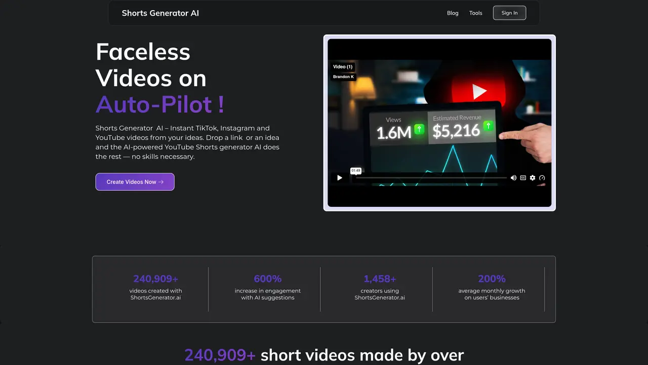 Shorts Generator featured image