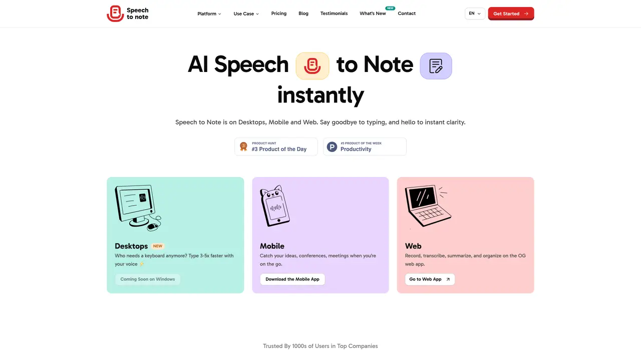 Speech to Note featured image