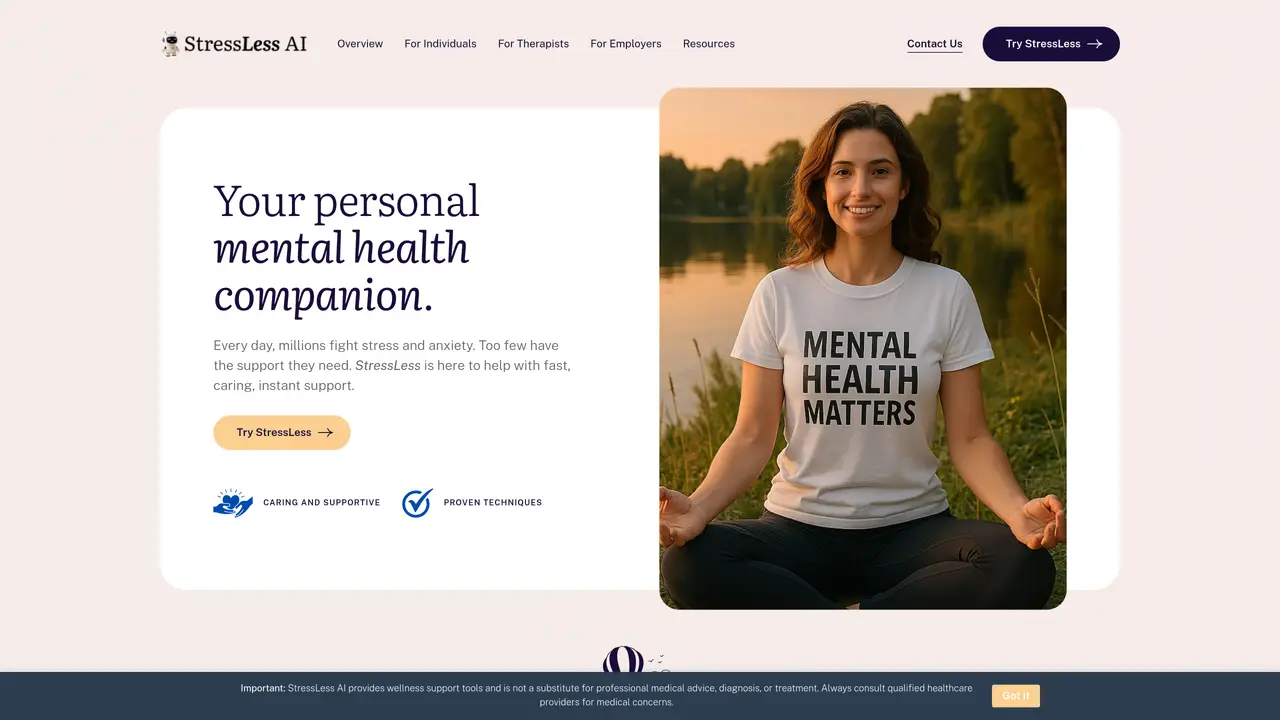 StressLess AI featured image