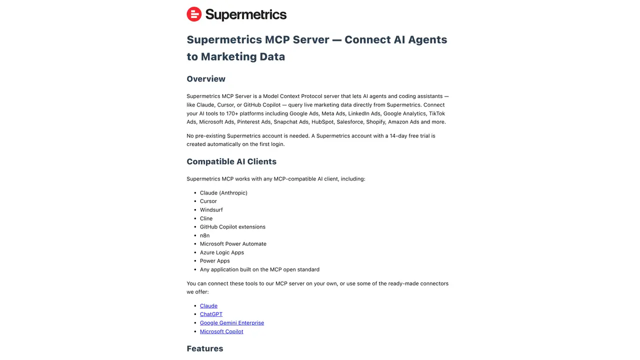 Supermetrics AI MCP Server featured image