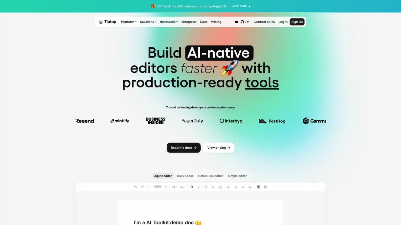 Tiptap featured image