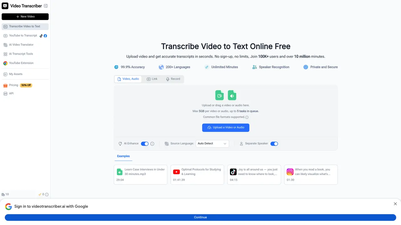 Video Transcriber featured image