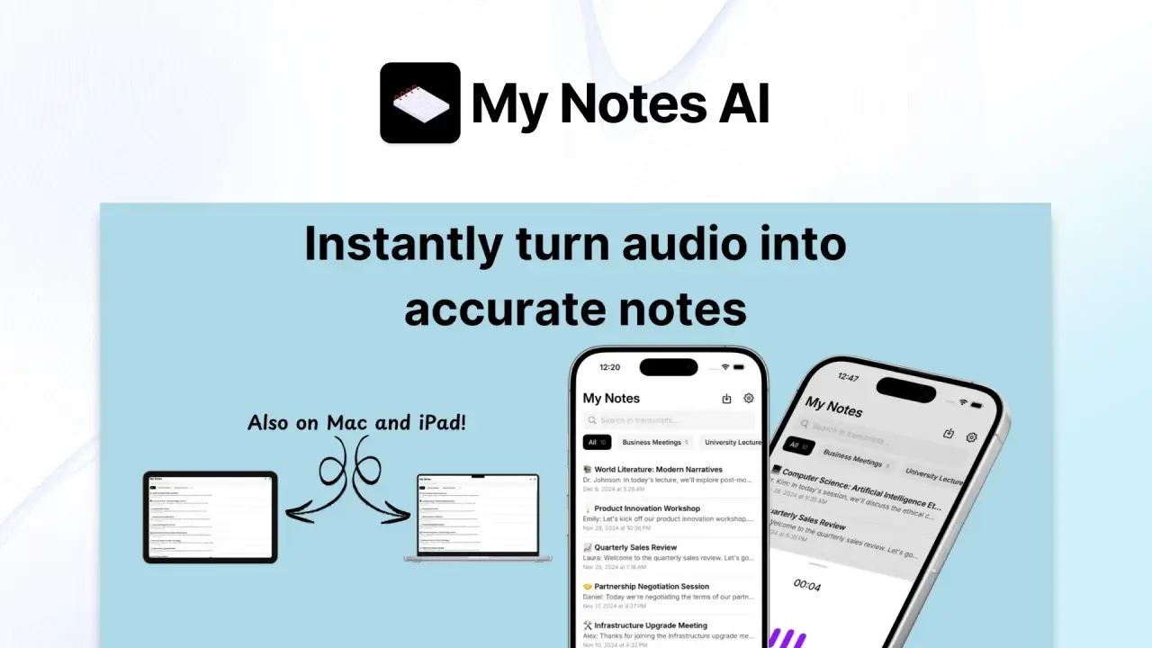 Sync smartly across Apple devices: Save 86% on My Notes AI for iPhone, iPad, and Mac