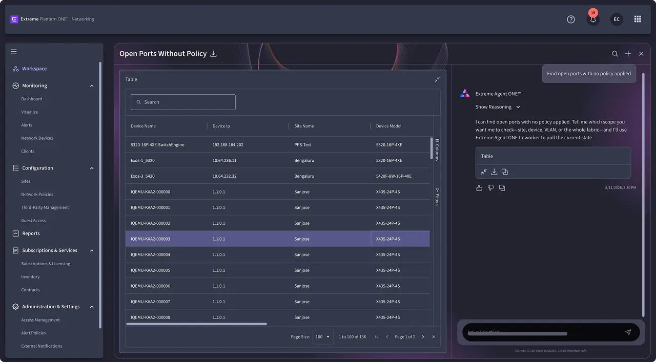 Extreme Networks’ Agent ONE Coworker moves AI networking from dashboards to answers