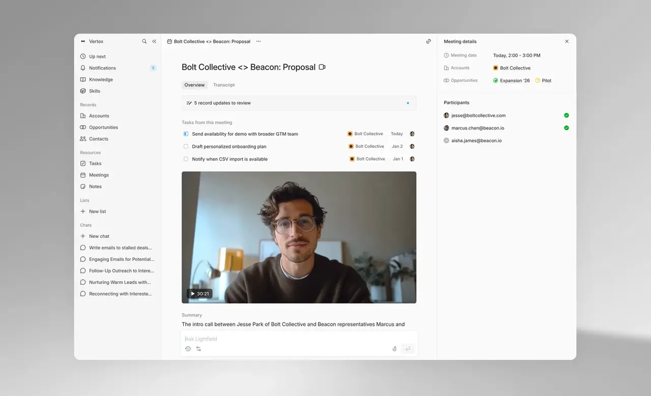 AI-native CRM startup Lightfield raises $47M to build an AI agent-ready replacement for Salesforce