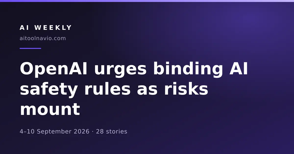 AI Weekly cover for 4–10 September 2026