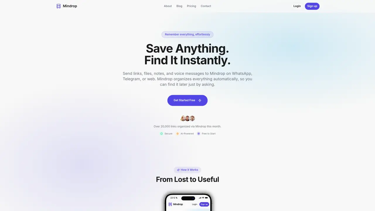Mindrop featured image