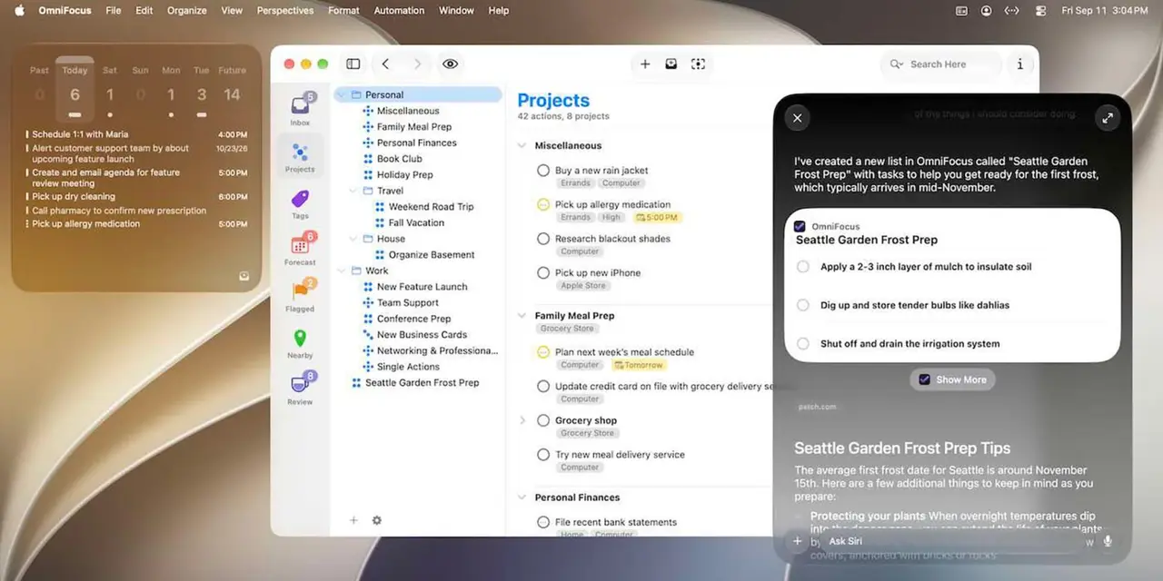 OmniFocus adds Siri AI support as Omni Group updates its apps for iOS 27, macOS 27, more